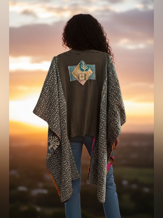 BAD BUNNY Reworked Band Tee Style Top Oversized Granny D Originals - Picture 3 of 5